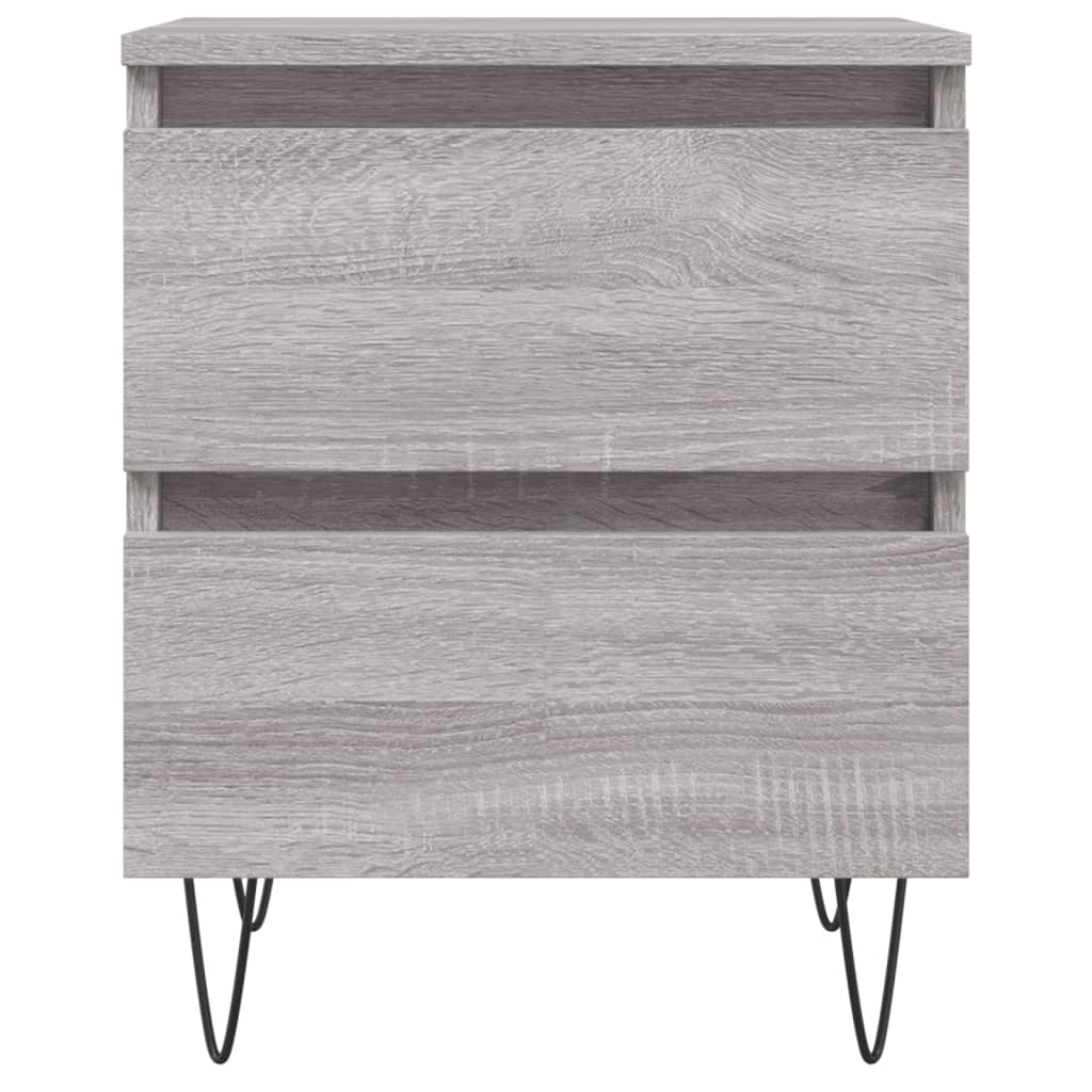Nachtkastjes 2 st 40x35x50 cm bewerkt hout grijs sonoma eiken is nu te koop bij PeponiXL, paradijselijk wonen!