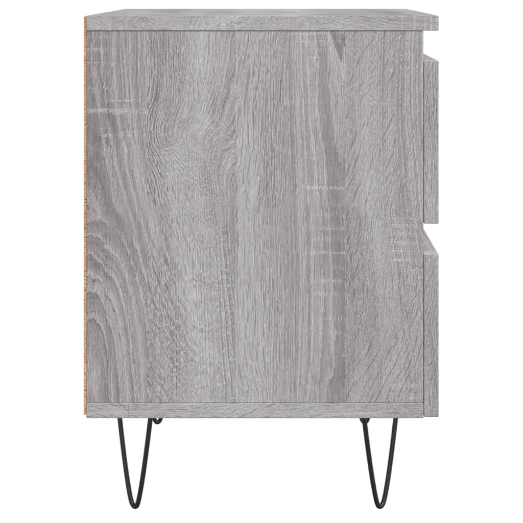 Nachtkastjes 2 st 40x35x50 cm bewerkt hout grijs sonoma eiken is nu te koop bij PeponiXL, paradijselijk wonen!