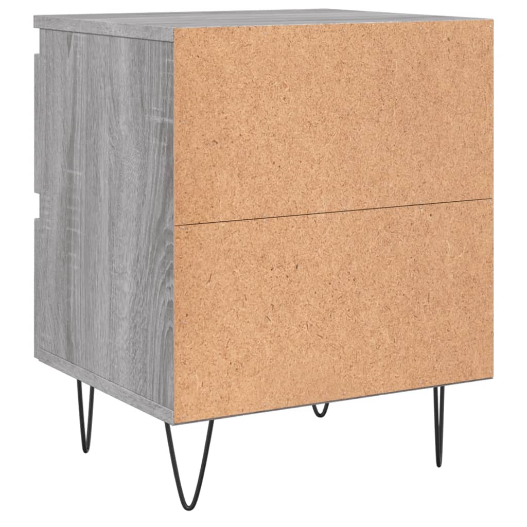 Nachtkastjes 2 st 40x35x50 cm bewerkt hout grijs sonoma eiken is nu te koop bij PeponiXL, paradijselijk wonen!