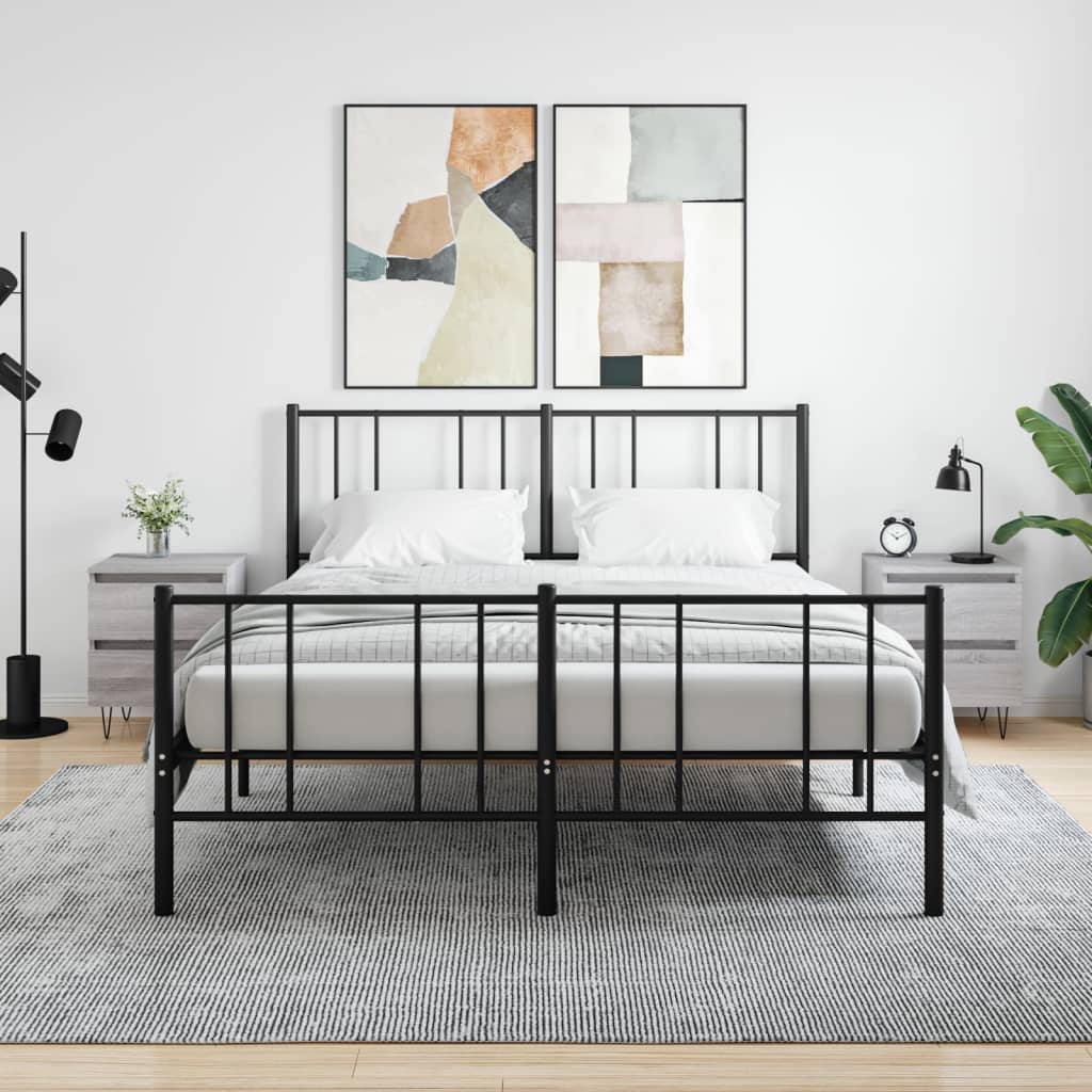 Nachtkastjes 2 st 40x35x50 cm bewerkt hout grijs sonoma eiken is nu te koop bij PeponiXL, paradijselijk wonen!