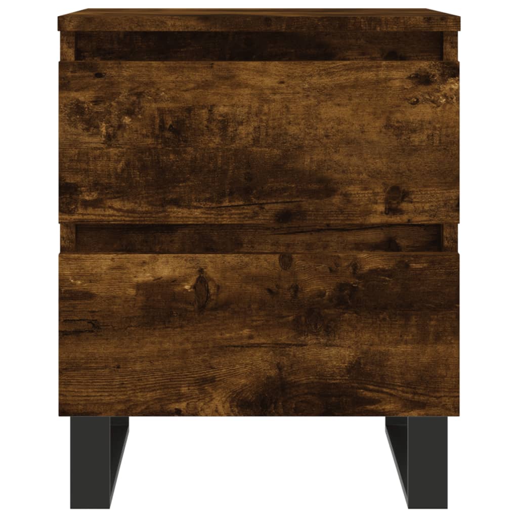 Nachtkastjes 2 st 40x35x50 cm bewerkt hout gerookt eikenkleurig is nu te koop bij PeponiXL, paradijselijk wonen!