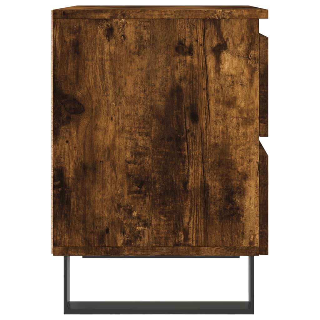 Nachtkastjes 2 st 40x35x50 cm bewerkt hout gerookt eikenkleurig is nu te koop bij PeponiXL, paradijselijk wonen!