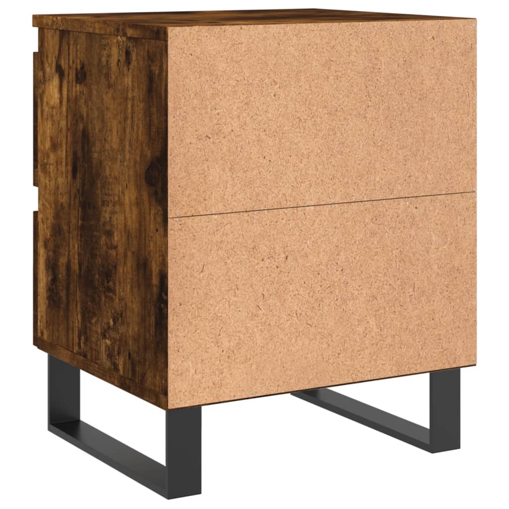 Nachtkastjes 2 st 40x35x50 cm bewerkt hout gerookt eikenkleurig is nu te koop bij PeponiXL, paradijselijk wonen!
