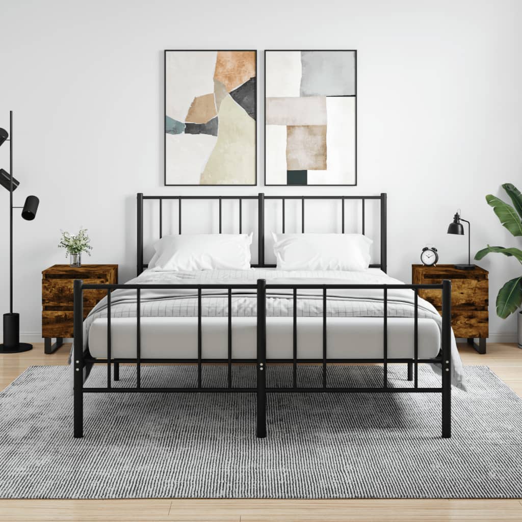 Nachtkastjes 2 st 40x35x50 cm bewerkt hout gerookt eikenkleurig is nu te koop bij PeponiXL, paradijselijk wonen!