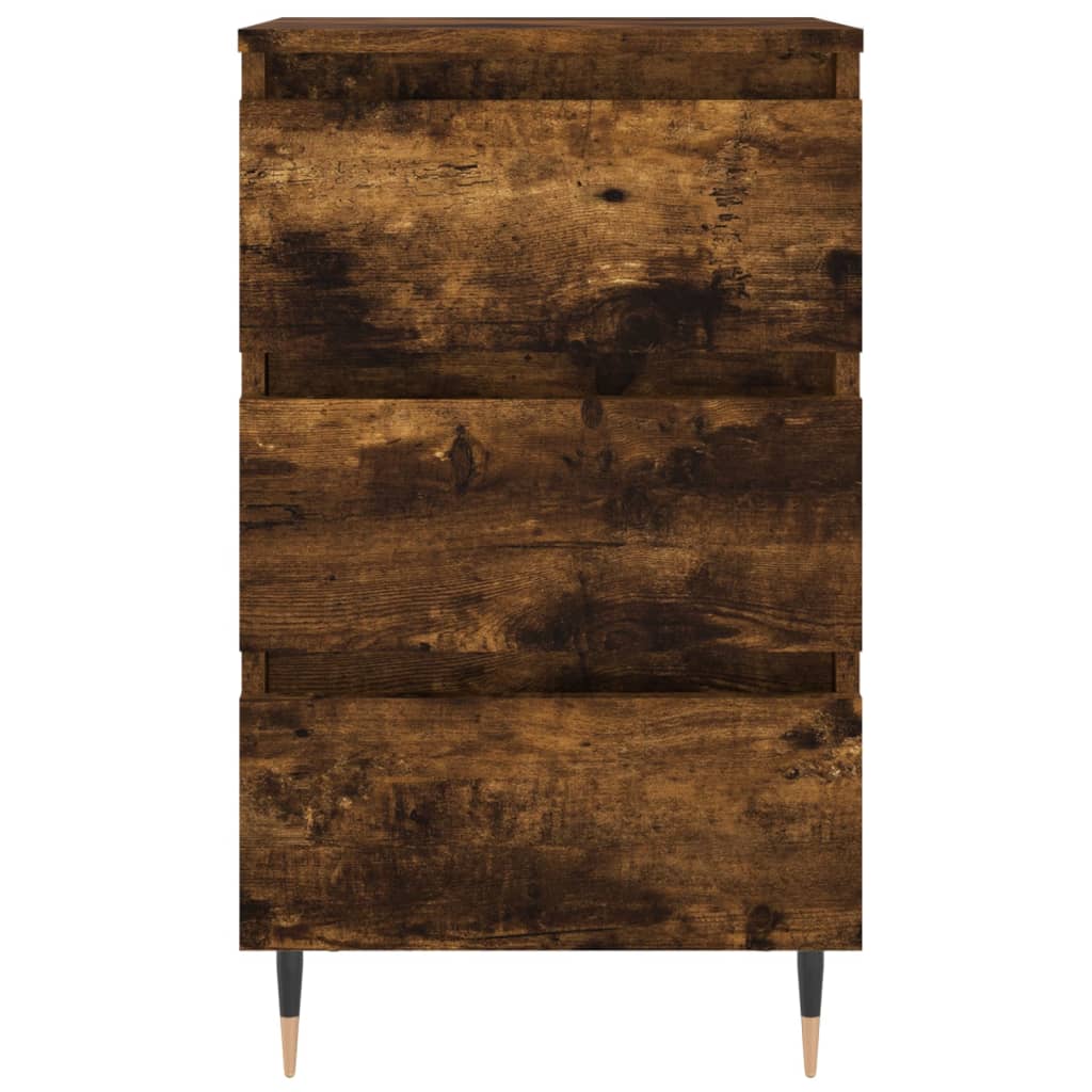 Nachtkastjes 2 st 40x35x69 cm bewerkt hout gerookt eikenkleurig is nu te koop bij PeponiXL, paradijselijk wonen!