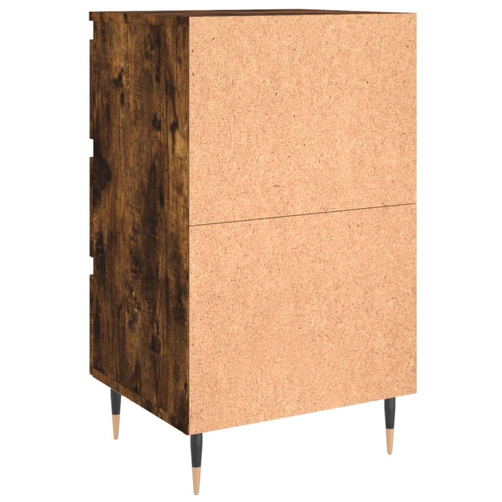 Nachtkastjes 2 st 40x35x69 cm bewerkt hout gerookt eikenkleurig is nu te koop bij PeponiXL, paradijselijk wonen!