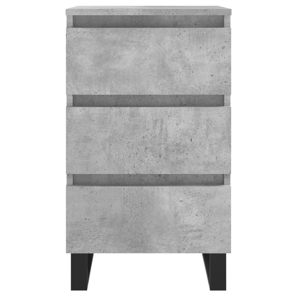 Nachtkastjes 2 st 40x35x69 cm bewerkt hout betongrijs is nu te koop bij PeponiXL, paradijselijk wonen!