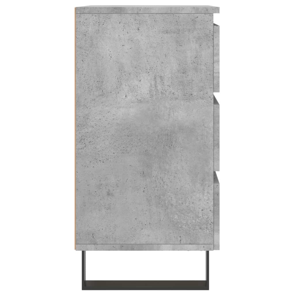 Nachtkastjes 2 st 40x35x69 cm bewerkt hout betongrijs is nu te koop bij PeponiXL, paradijselijk wonen!