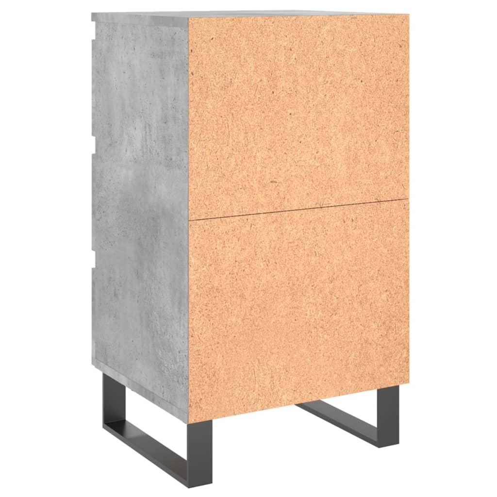 Nachtkastjes 2 st 40x35x69 cm bewerkt hout betongrijs is nu te koop bij PeponiXL, paradijselijk wonen!