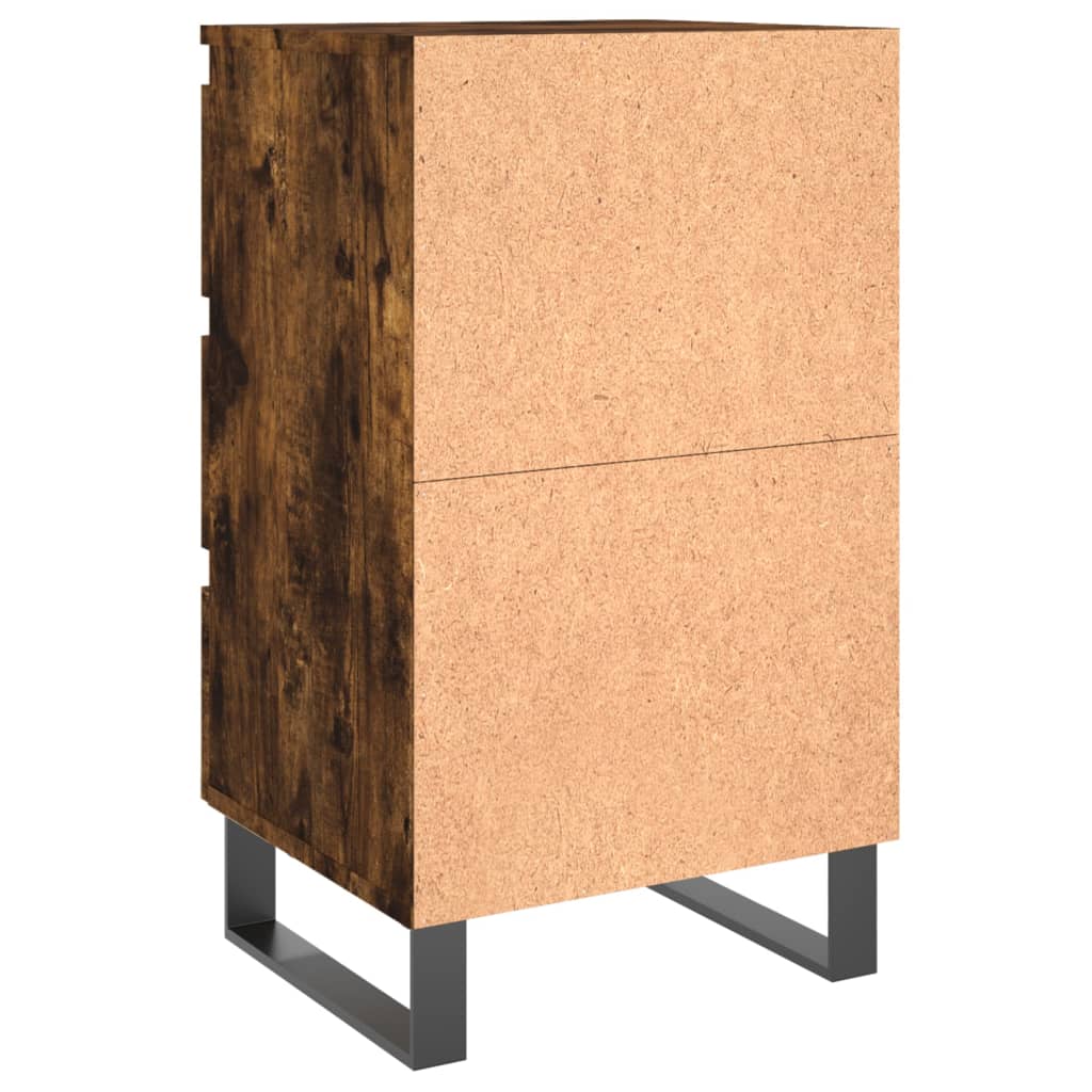 Nachtkastjes 2 st 40x35x69 cm bewerkt hout gerookt eikenkleurig is nu te koop bij PeponiXL, paradijselijk wonen!
