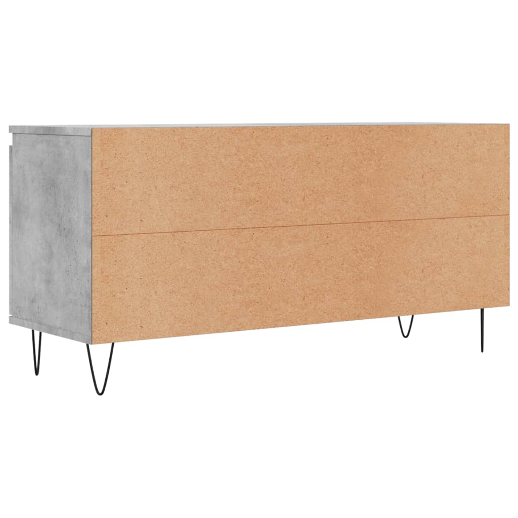 Tv-meubel 104x35x50 cm bewerkt hout betongrijs is nu te koop bij PeponiXL, paradijselijk wonen!
