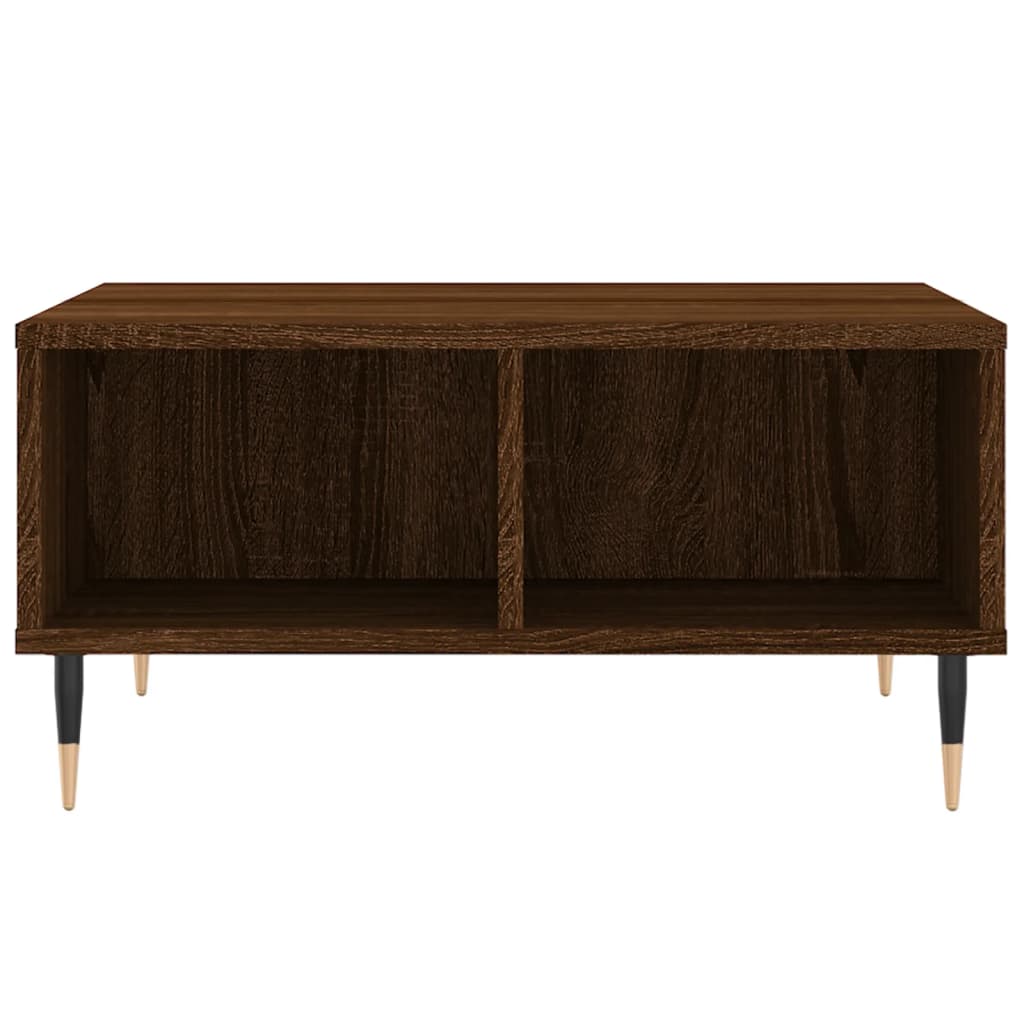 Salontafel 60x60x30 cm bewerkt hout bruineiken is nu te koop bij PeponiXL, paradijselijk wonen!