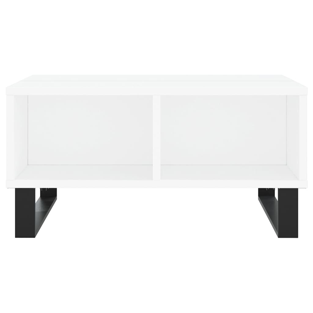 Salontafel 60x60x30 cm bewerkt hout wit is nu te koop bij PeponiXL, paradijselijk wonen!