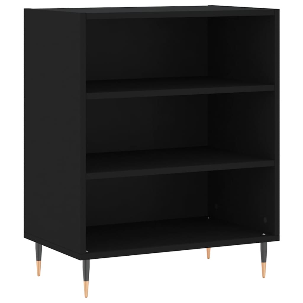 Dressoir 57x35x70 cm bewerkt hout zwart is nu te koop bij PeponiXL, paradijselijk wonen!