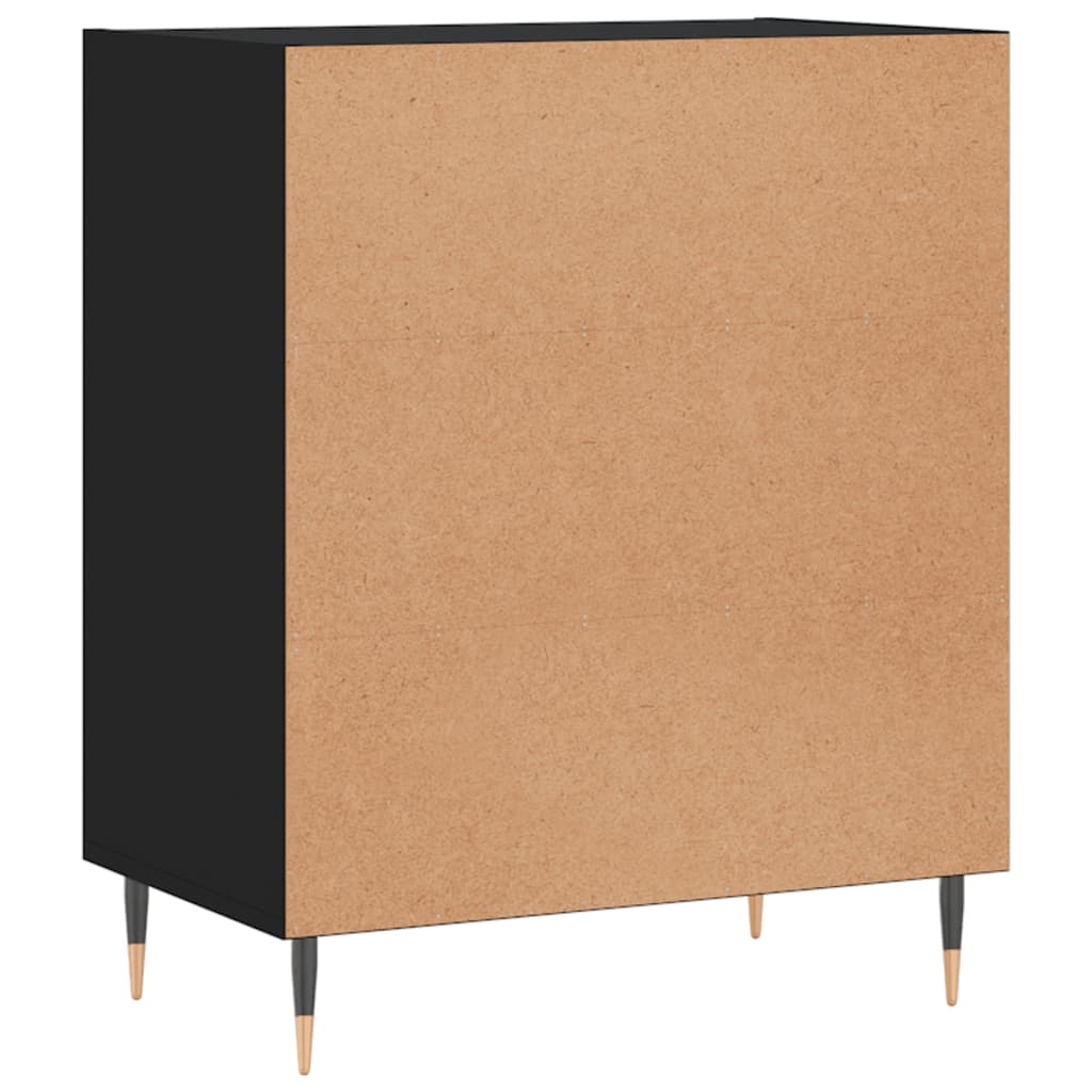 Dressoir 57x35x70 cm bewerkt hout zwart is nu te koop bij PeponiXL, paradijselijk wonen!