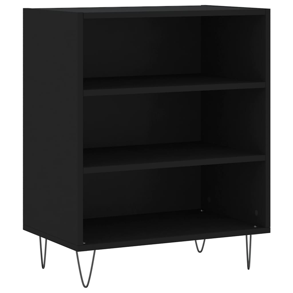 Dressoir 57x35x70 cm bewerkt hout zwart is nu te koop bij PeponiXL, paradijselijk wonen!