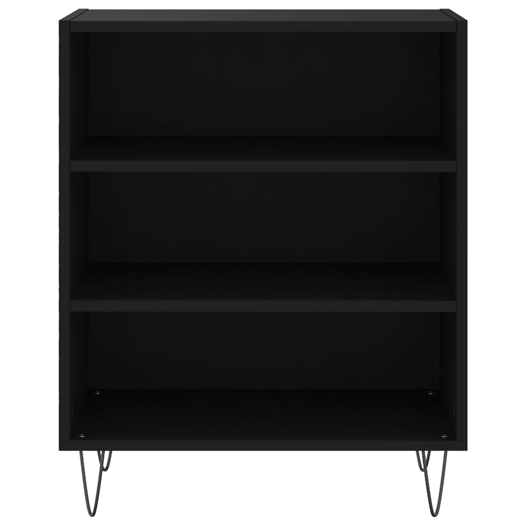Dressoir 57x35x70 cm bewerkt hout zwart is nu te koop bij PeponiXL, paradijselijk wonen!