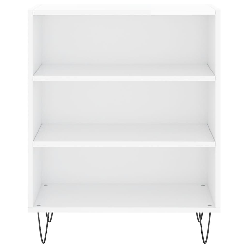 Dressoir 57x35x70 cm bewerkt hout hoogglans wit is nu te koop bij PeponiXL, paradijselijk wonen!