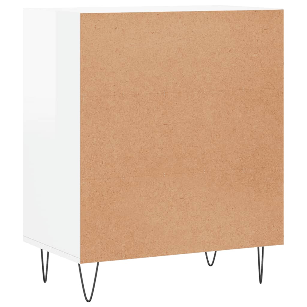 Dressoir 57x35x70 cm bewerkt hout hoogglans wit is nu te koop bij PeponiXL, paradijselijk wonen!