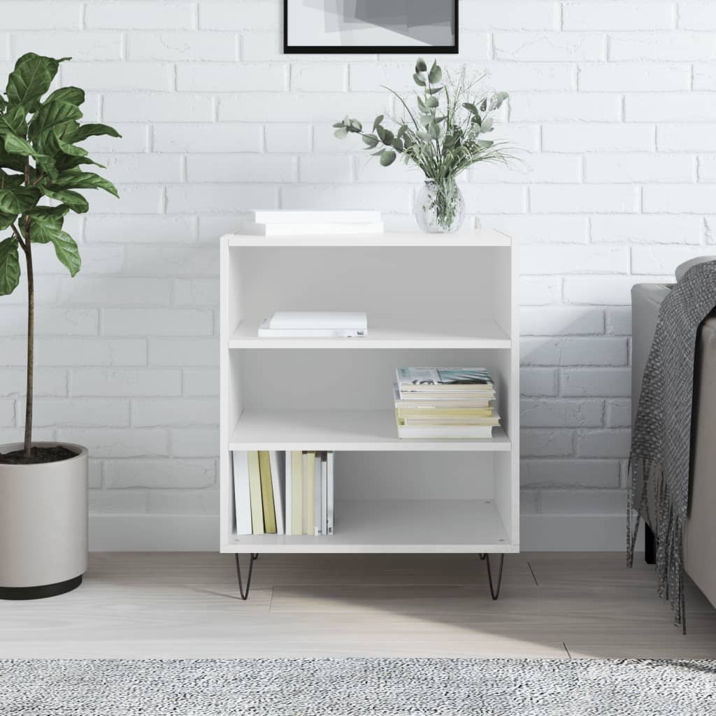Dressoir 57x35x70 cm bewerkt hout hoogglans wit is nu te koop bij PeponiXL, paradijselijk wonen!