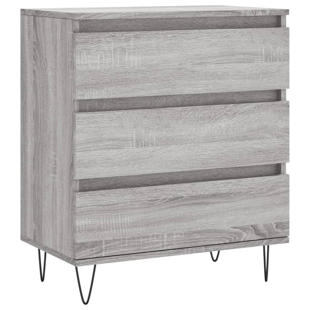 Dressoir 60x35x70 cm bewerkt hout grijs sonoma eikenkleurig is nu te koop bij PeponiXL, paradijselijk wonen!