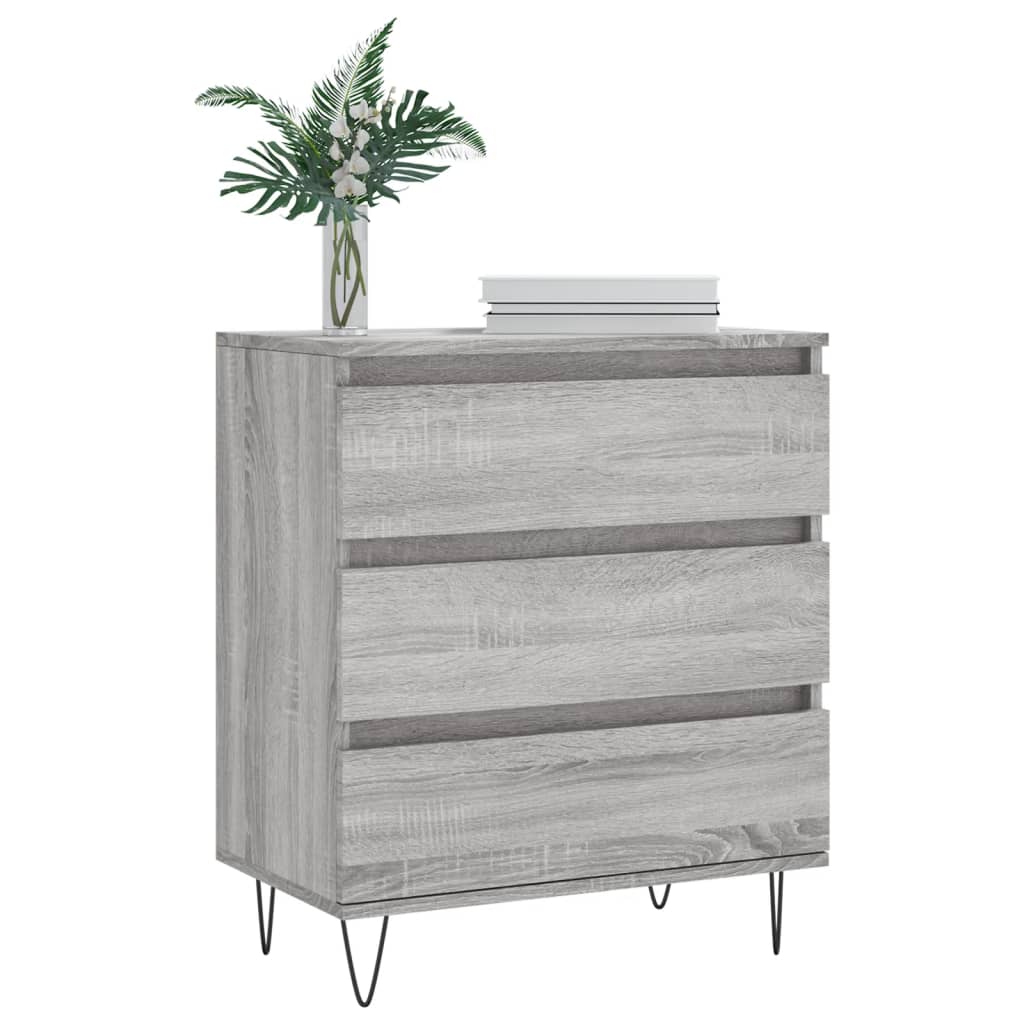 Dressoir 60x35x70 cm bewerkt hout grijs sonoma eikenkleurig is nu te koop bij PeponiXL, paradijselijk wonen!
