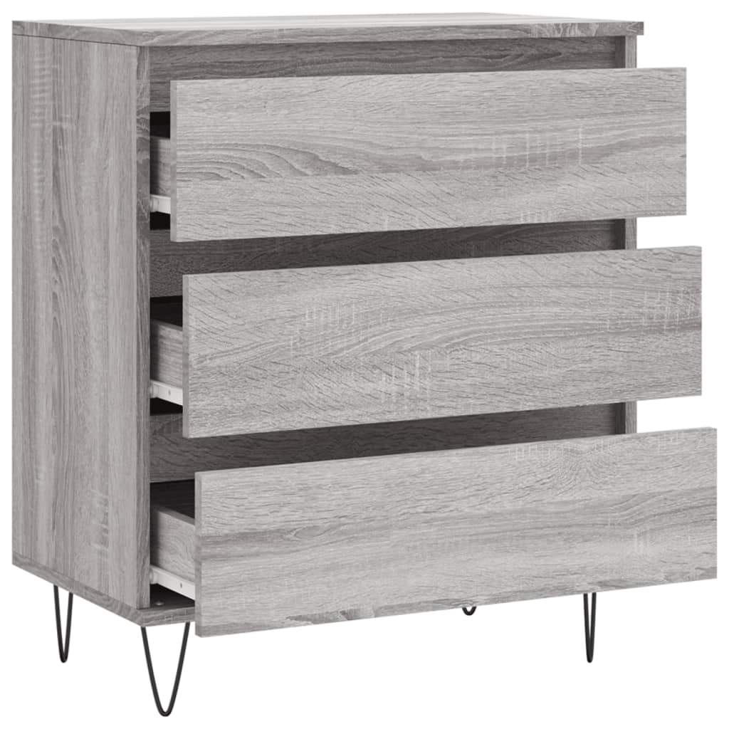 Dressoir 60x35x70 cm bewerkt hout grijs sonoma eikenkleurig is nu te koop bij PeponiXL, paradijselijk wonen!