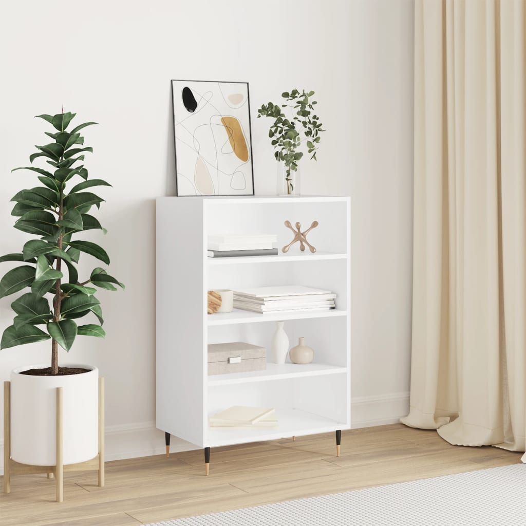 Hoge kast 57x35x90 cm bewerkt hout wit is nu te koop bij PeponiXL, paradijselijk wonen!