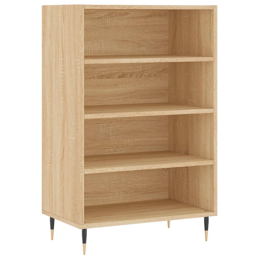 Hoge kast 57x35x90 cm bewerkt hout sonoma eikenkleurig is nu te koop bij PeponiXL, paradijselijk wonen!