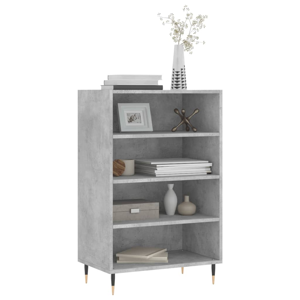 Hoge kast 57x35x90 cm bewerkt hout betongrijs is nu te koop bij PeponiXL, paradijselijk wonen!