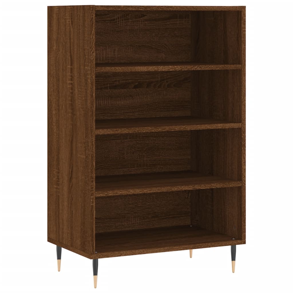 Hoge kast 57x35x90 cm bewerkt hout bruin eikenkleur is nu te koop bij PeponiXL, paradijselijk wonen!