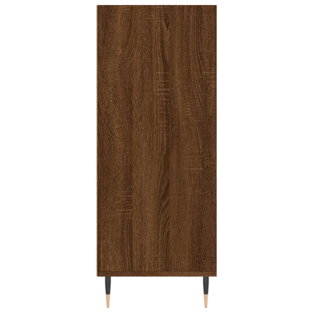 Hoge kast 57x35x90 cm bewerkt hout bruin eikenkleur is nu te koop bij PeponiXL, paradijselijk wonen!