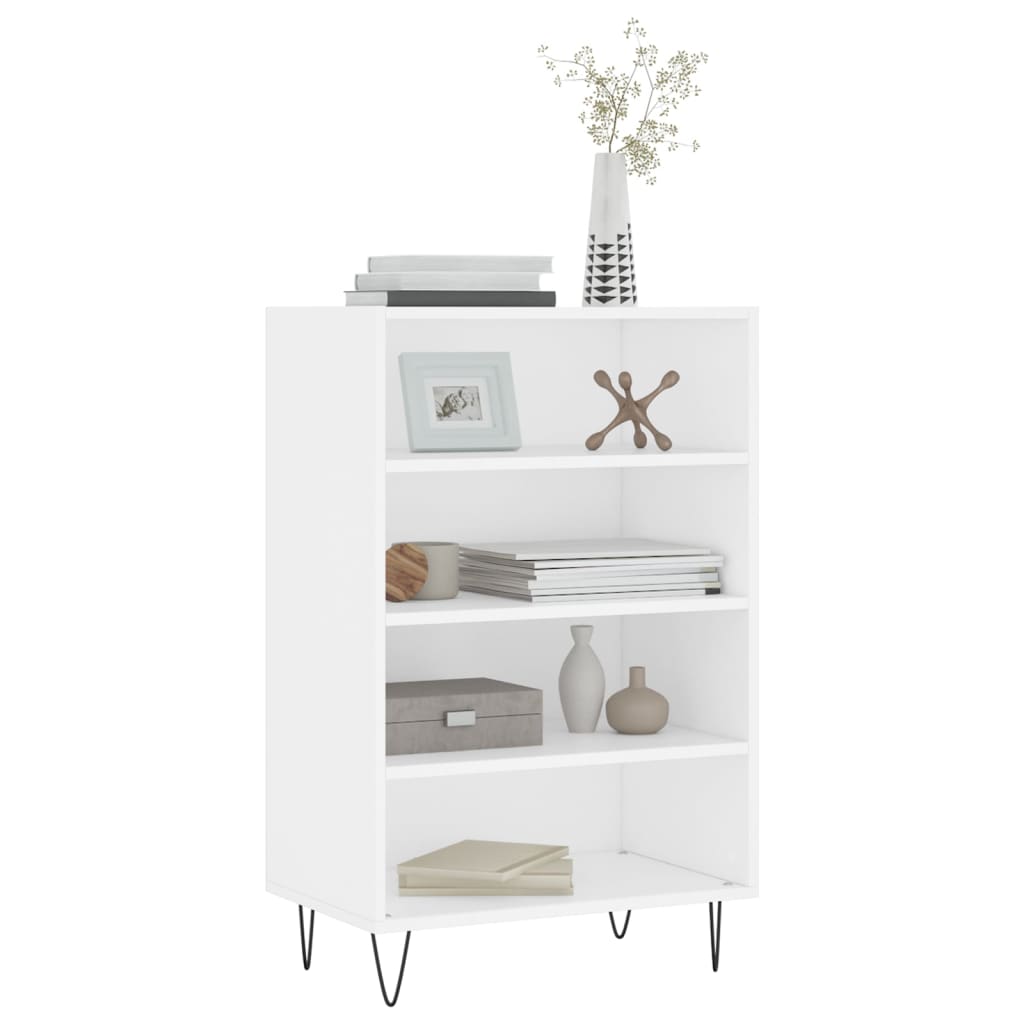 Hoge kast 57x35x90 cm bewerkt hout wit is nu te koop bij PeponiXL, paradijselijk wonen!