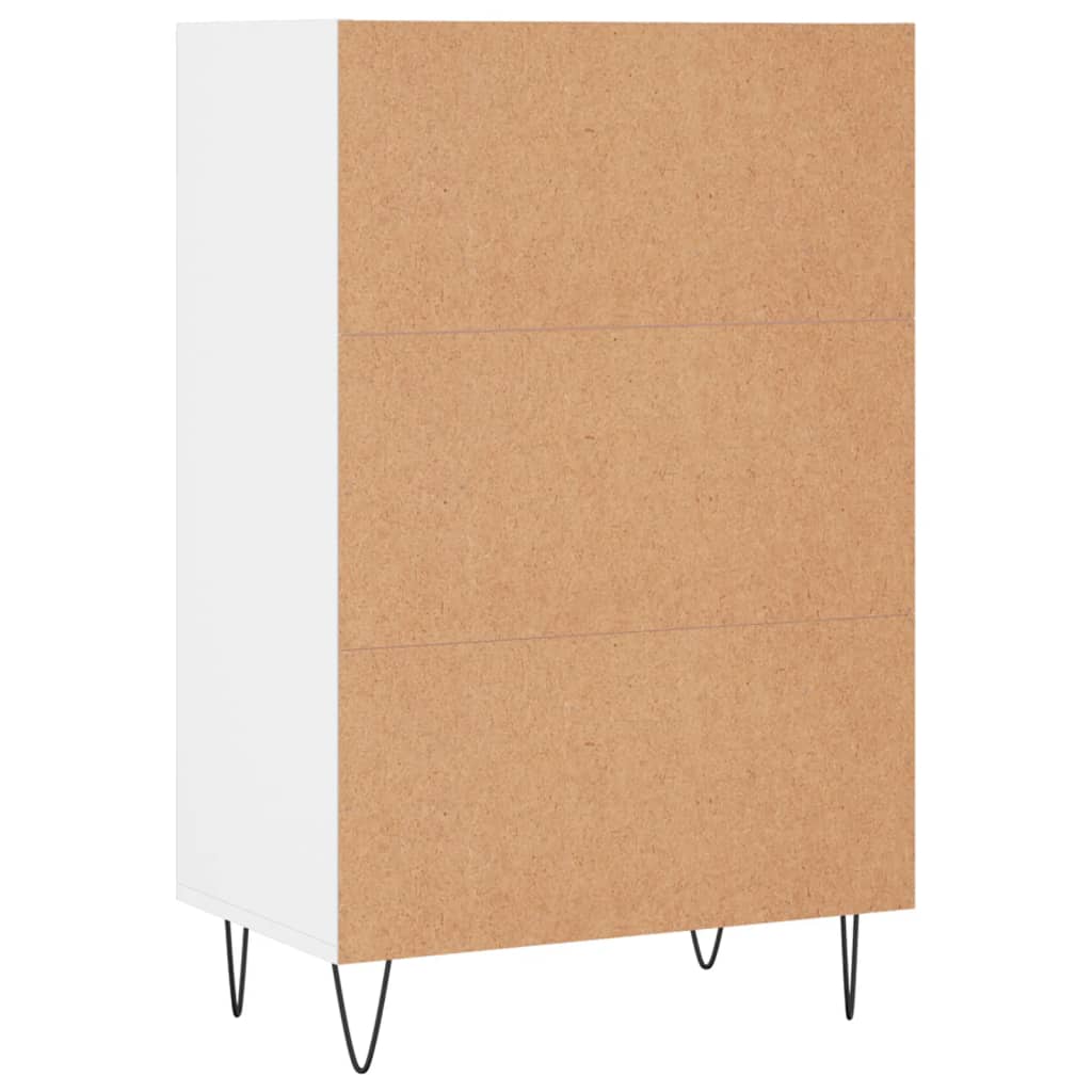 Hoge kast 57x35x90 cm bewerkt hout wit is nu te koop bij PeponiXL, paradijselijk wonen!
