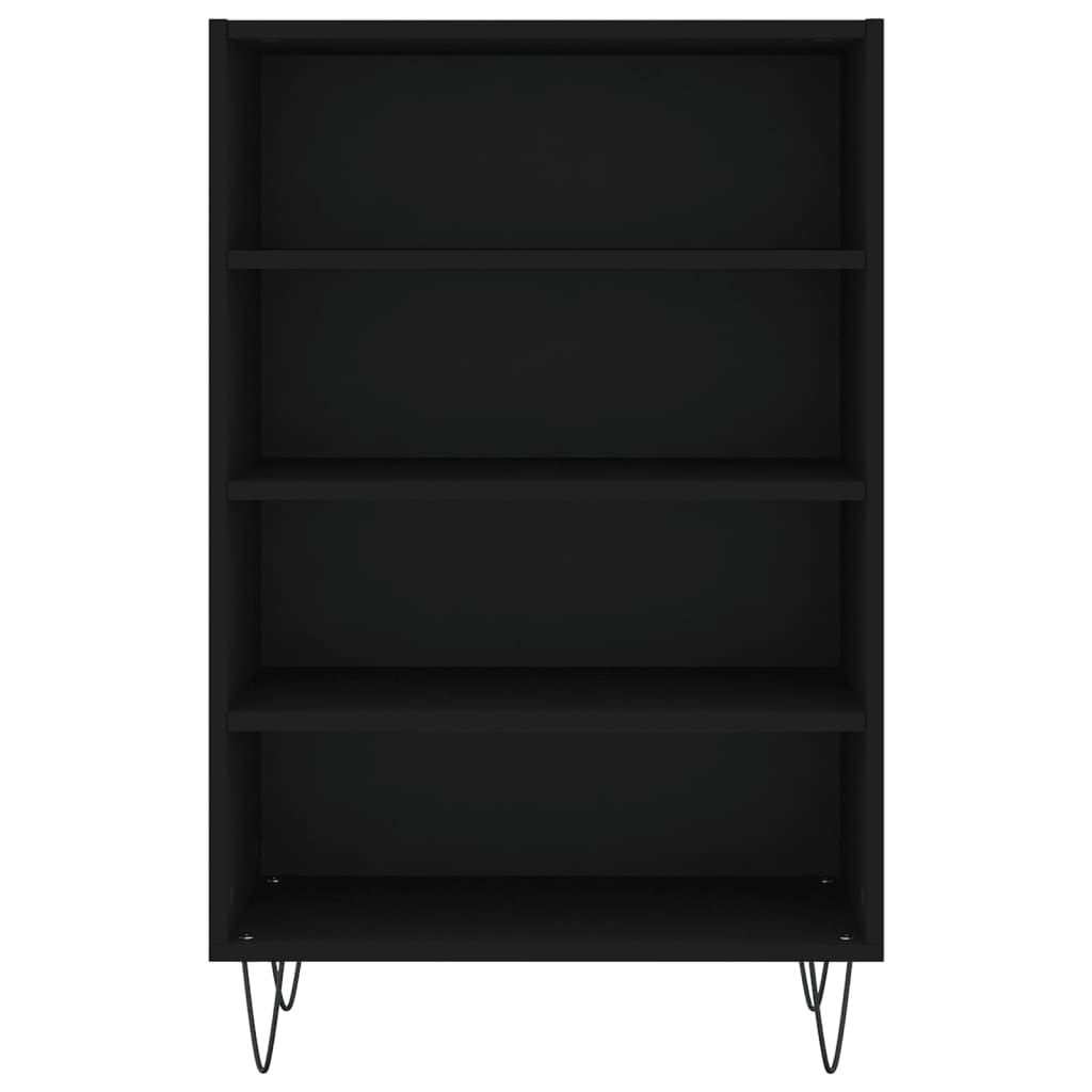 Hoge kast 57x35x90 cm bewerkt hout zwart is nu te koop bij PeponiXL, paradijselijk wonen!