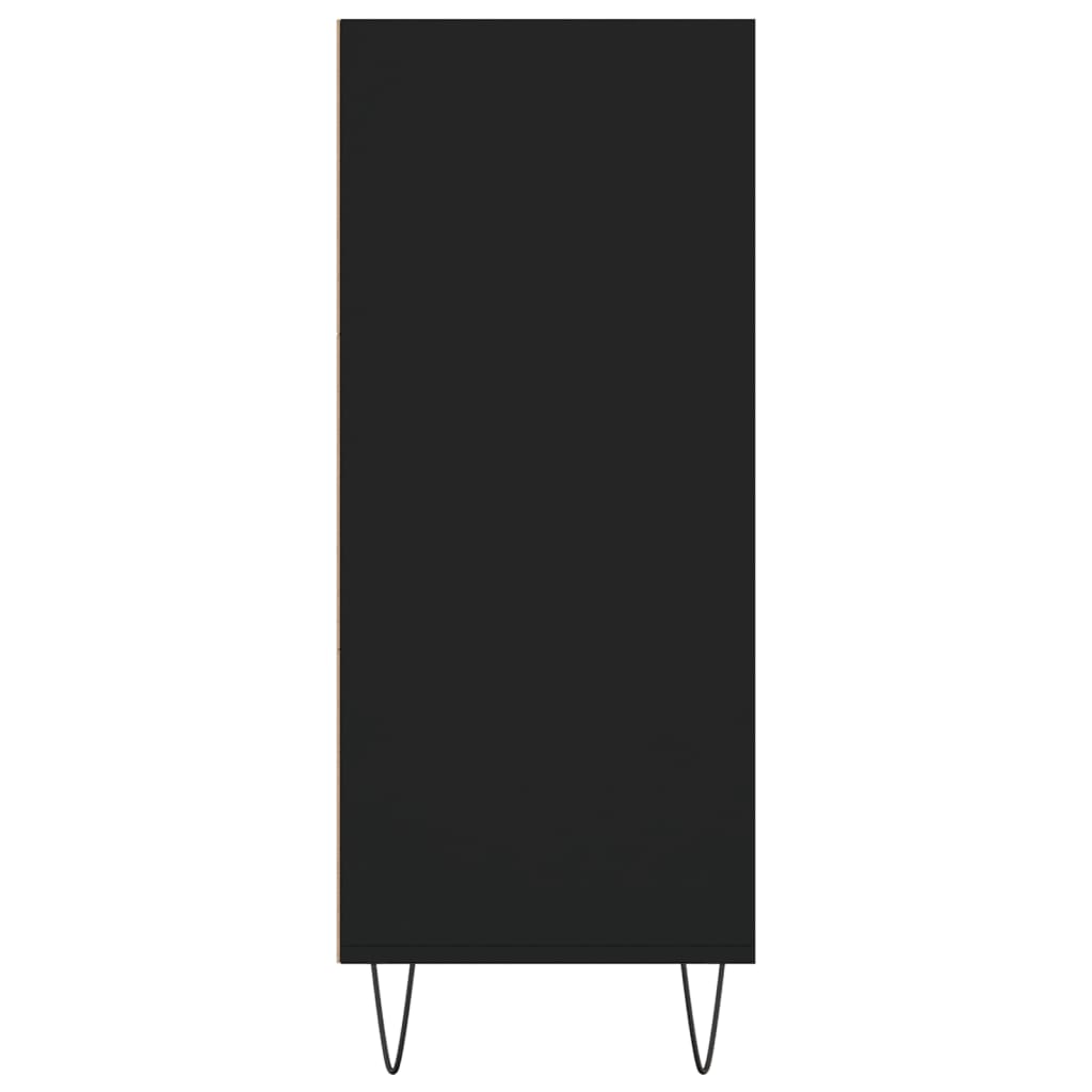 Hoge kast 57x35x90 cm bewerkt hout zwart is nu te koop bij PeponiXL, paradijselijk wonen!