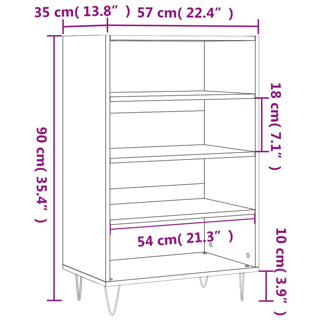 Hoge kast 57x35x90 cm bewerkt hout zwart is nu te koop bij PeponiXL, paradijselijk wonen!