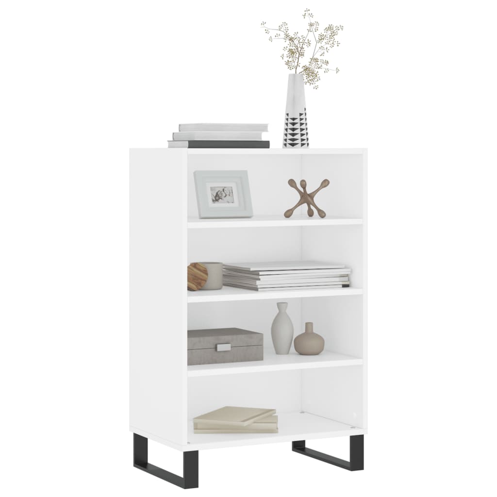 Hoge kast 57x35x90 cm bewerkt hout wit is nu te koop bij PeponiXL, paradijselijk wonen!