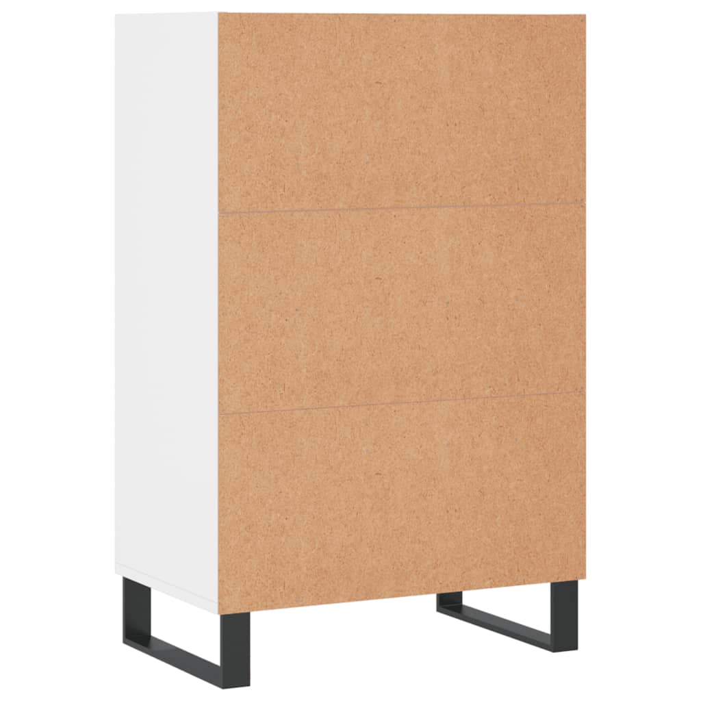 Hoge kast 57x35x90 cm bewerkt hout wit is nu te koop bij PeponiXL, paradijselijk wonen!