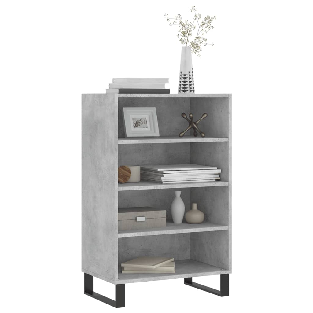 Hoge kast 57x35x90 cm bewerkt hout betongrijs is nu te koop bij PeponiXL, paradijselijk wonen!