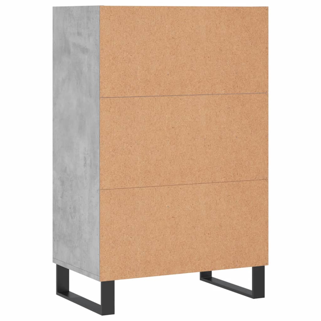 Hoge kast 57x35x90 cm bewerkt hout betongrijs is nu te koop bij PeponiXL, paradijselijk wonen!