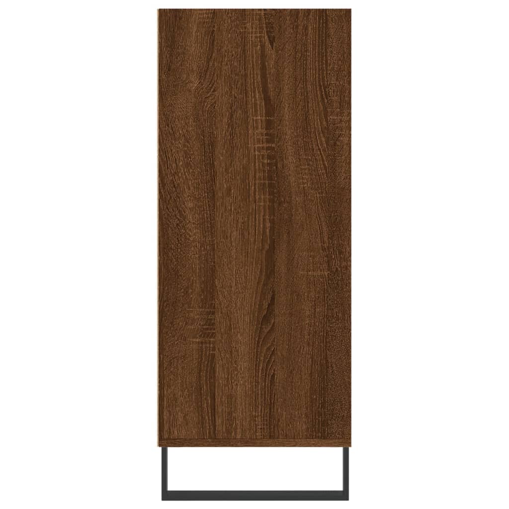 Hoge kast 57x35x90 cm bewerkt hout bruin eikenkleur is nu te koop bij PeponiXL, paradijselijk wonen!