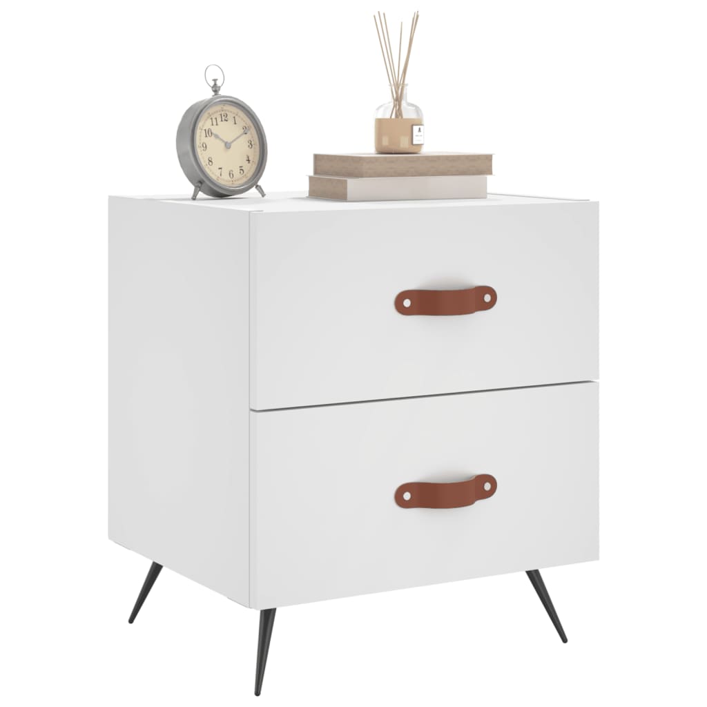 Nachtkastjes 2 st 40x35x47,5 cm bewerkt hout wit is nu te koop bij PeponiXL, paradijselijk wonen!