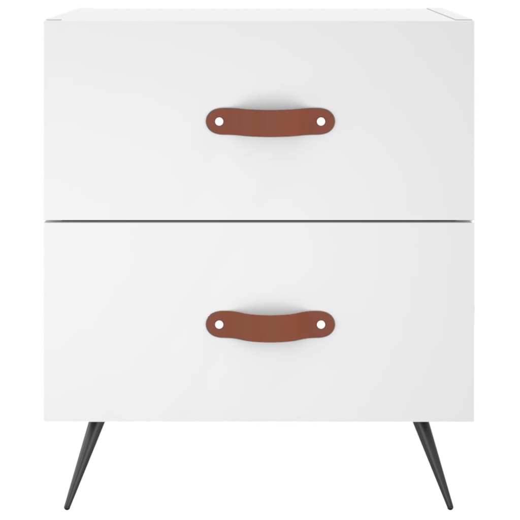 Nachtkastjes 2 st 40x35x47,5 cm bewerkt hout wit is nu te koop bij PeponiXL, paradijselijk wonen!