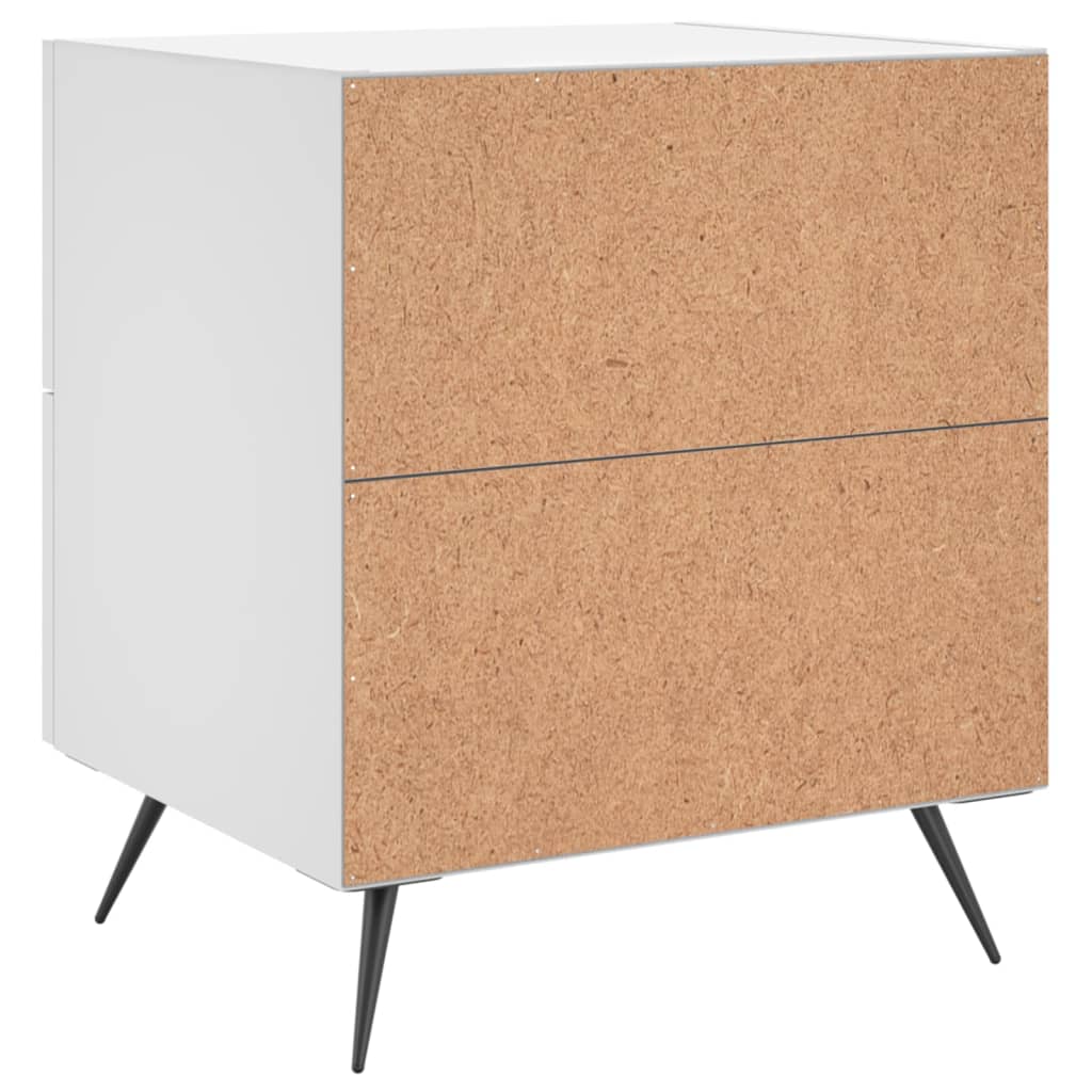 Nachtkastjes 2 st 40x35x47,5 cm bewerkt hout wit is nu te koop bij PeponiXL, paradijselijk wonen!
