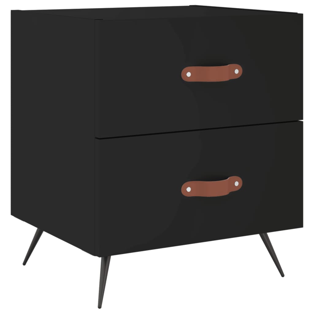 Nachtkastjes 2 st 40x35x47,5 cm bewerkt hout zwart is nu te koop bij PeponiXL, paradijselijk wonen!