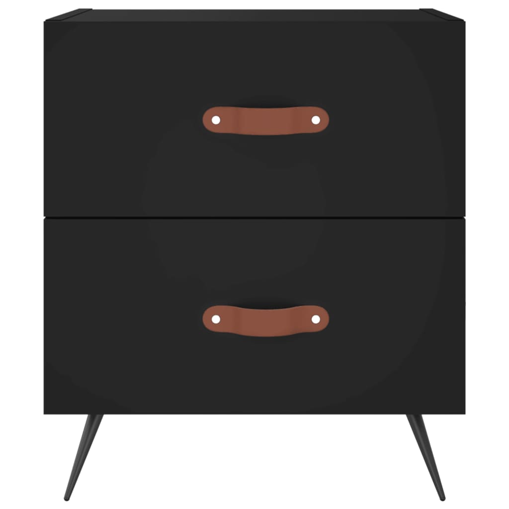 Nachtkastjes 2 st 40x35x47,5 cm bewerkt hout zwart is nu te koop bij PeponiXL, paradijselijk wonen!