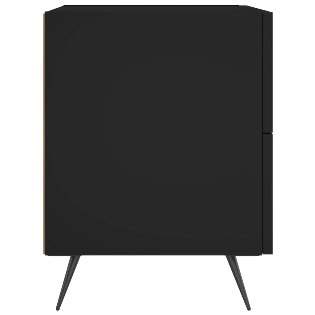 Nachtkastjes 2 st 40x35x47,5 cm bewerkt hout zwart is nu te koop bij PeponiXL, paradijselijk wonen!