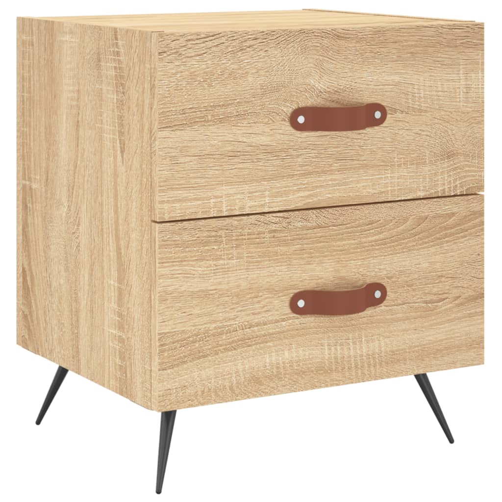 Nachtkastjes 2 st 40x35x47,5 cm bewerkt hout sonoma eikenkleur is nu te koop bij PeponiXL, paradijselijk wonen!