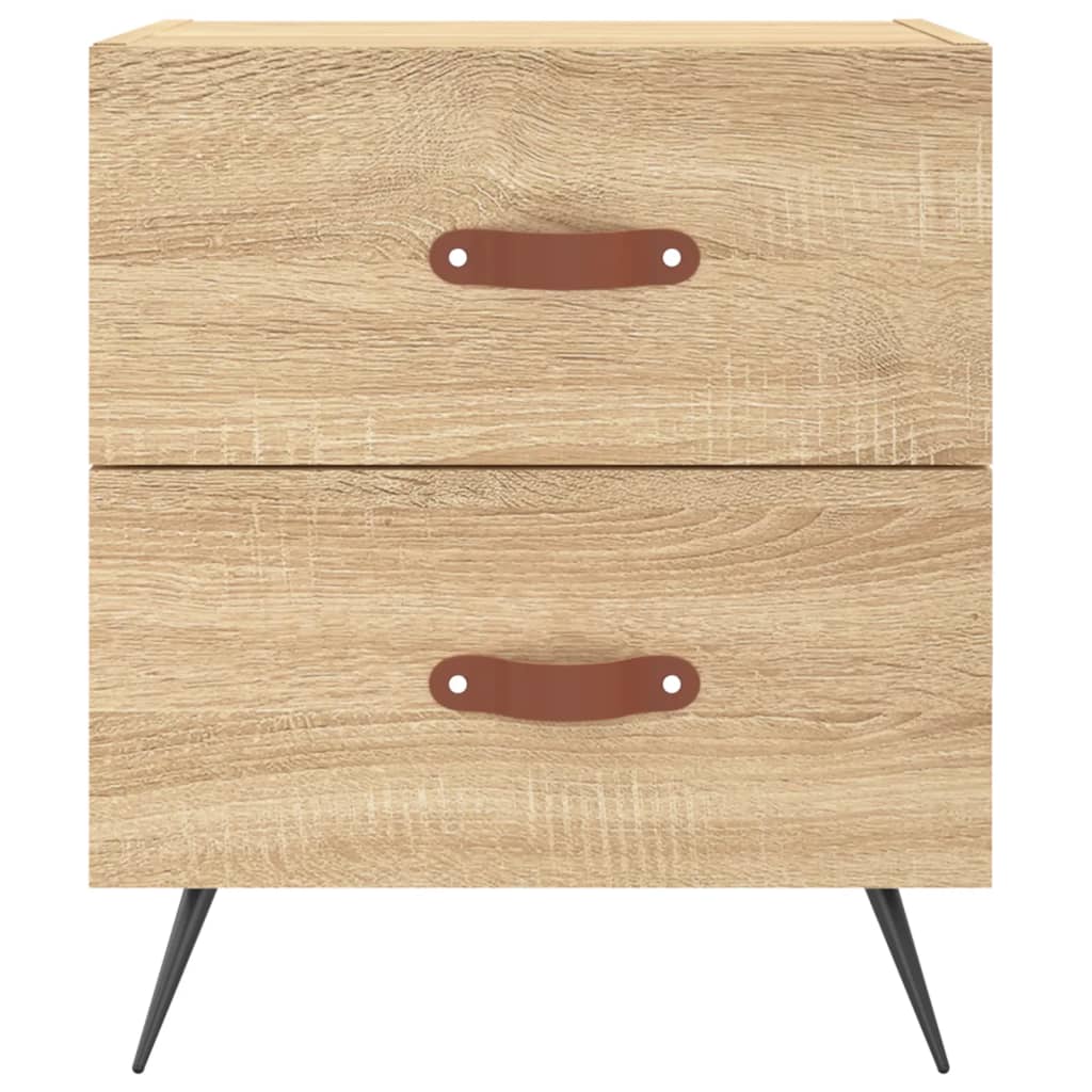 Nachtkastjes 2 st 40x35x47,5 cm bewerkt hout sonoma eikenkleur is nu te koop bij PeponiXL, paradijselijk wonen!